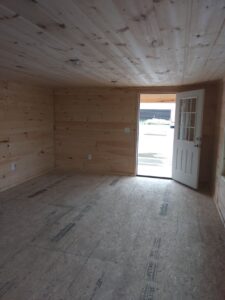 Interior of a New England Rent To Own Shed